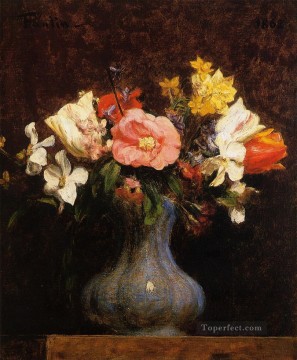  Camelias Works - Flowers Camelias and Tulips flower painter Henri Fantin Latour